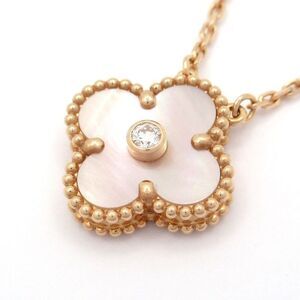 Van Cleef & Arpels Necklace Vintage Alhambra Vcarpmop00 18K Pink Gold X Pink